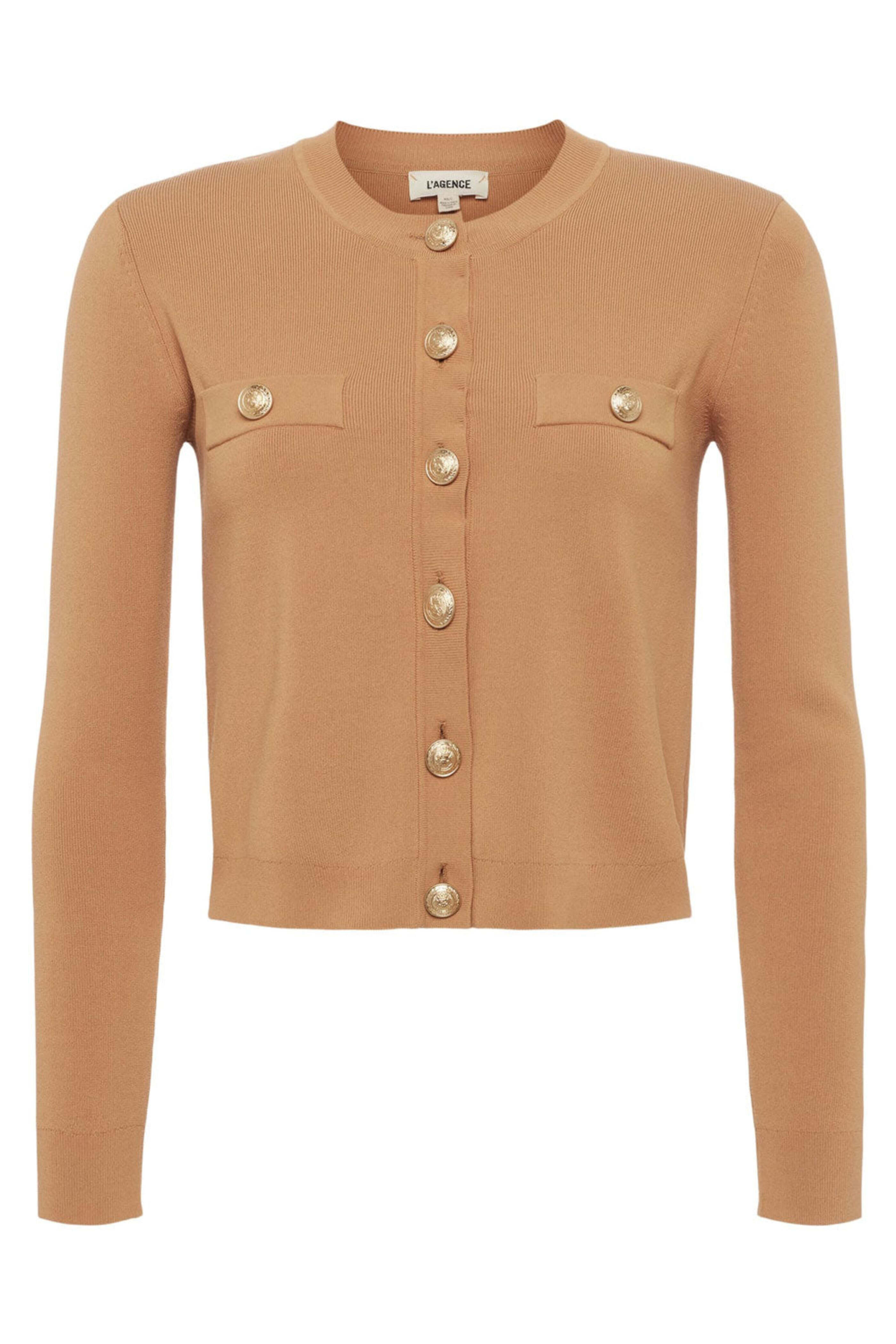 L'Agence - Soft Camel Toulouse Crop Cardigan