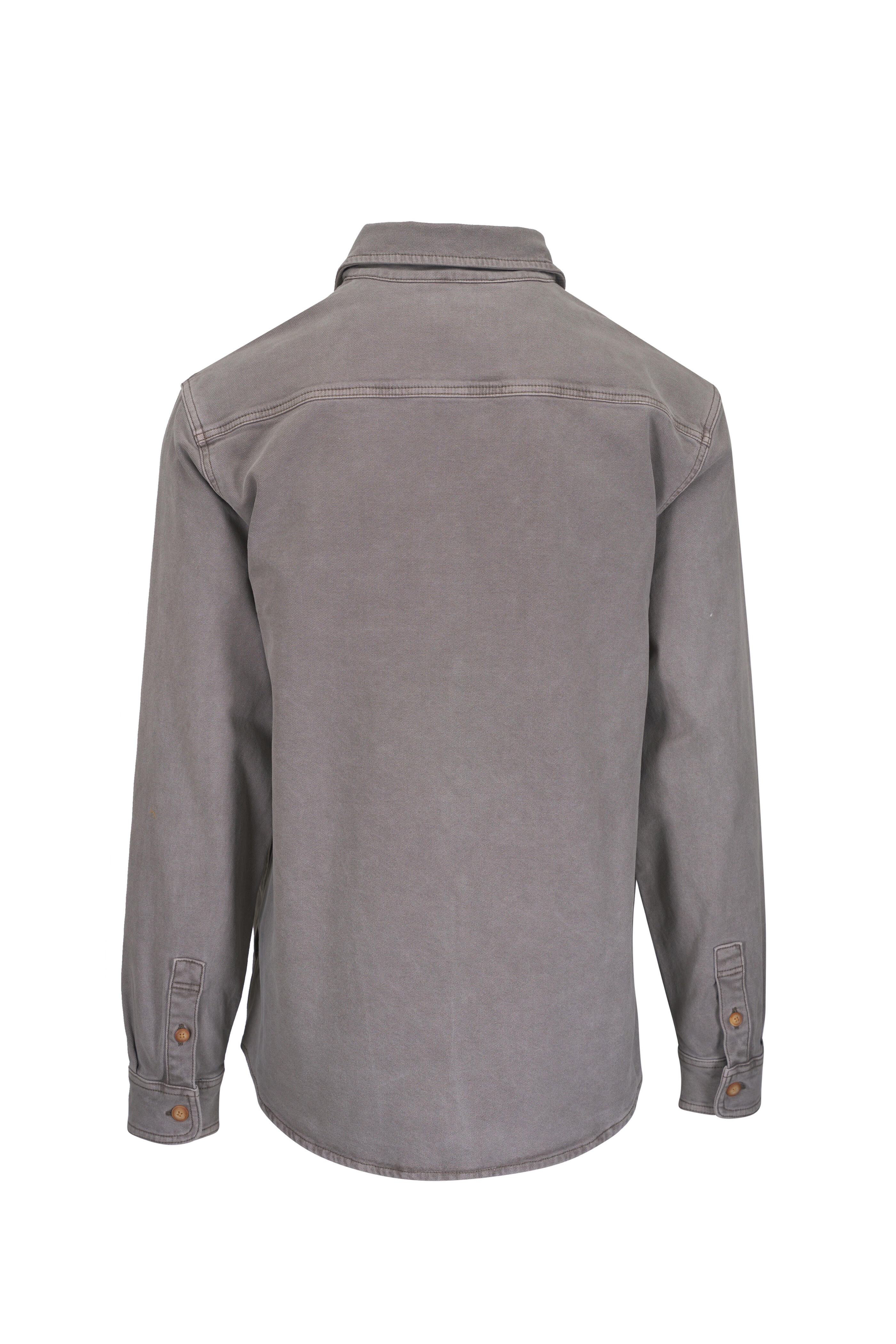 Faherty Brand - Aspen Olive Sunwashed Canvas Cotton Overshirt