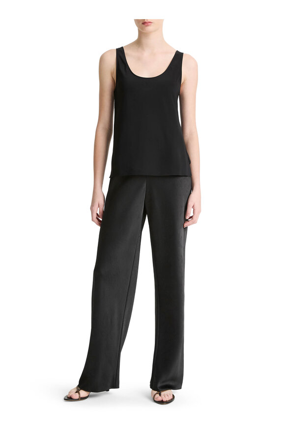 Vince Classic Black Stretch Silk Bias Tank - view 2