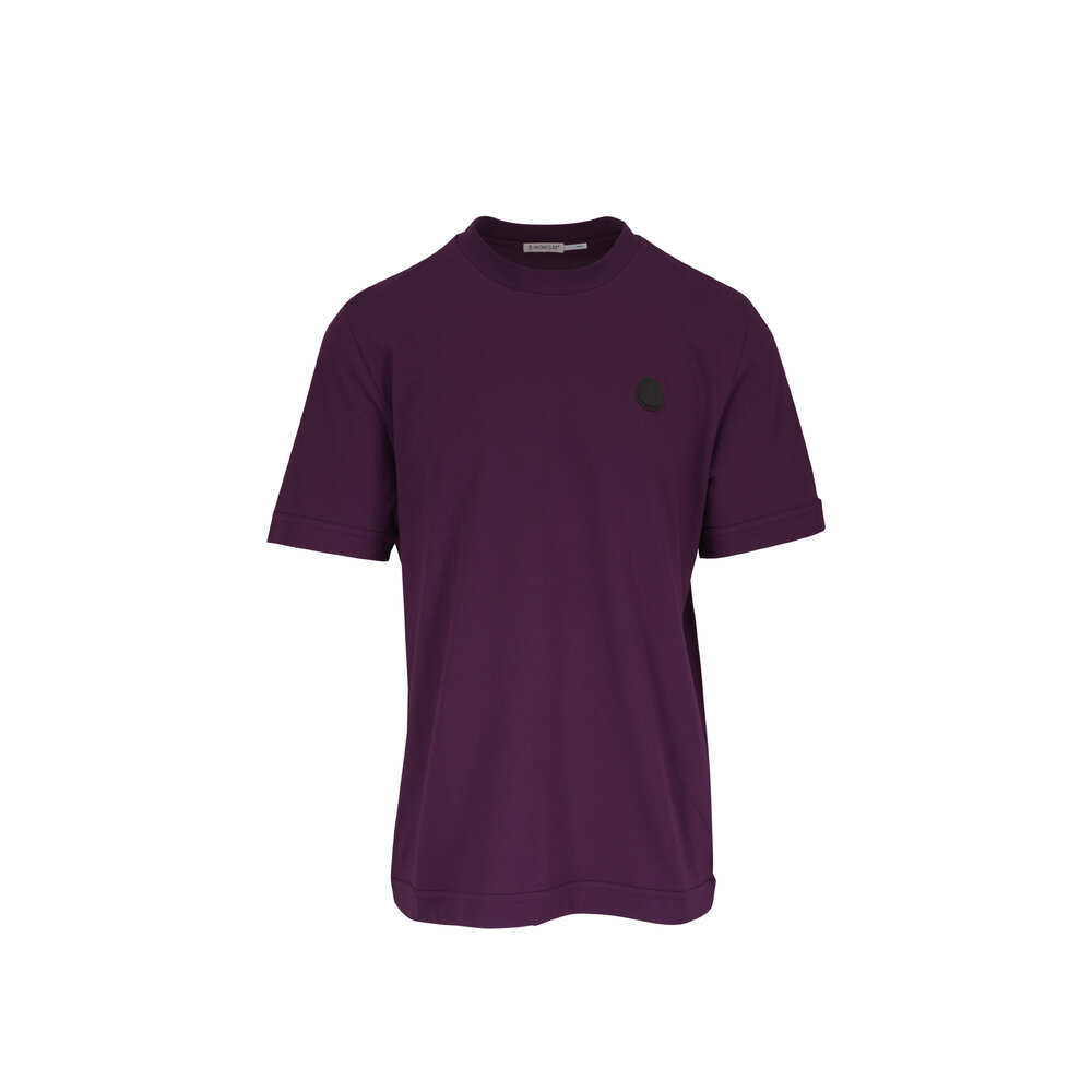 Moncler - Purple Jersey Tipped Cotton T-Shirt | Mitchell Stores