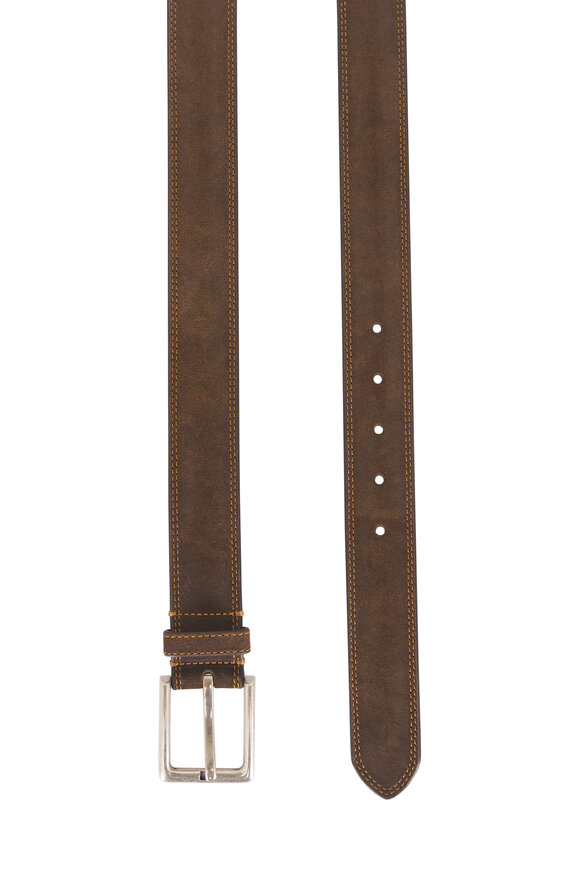 To Boot New York Hunter Brown Suede Belt - view 2
