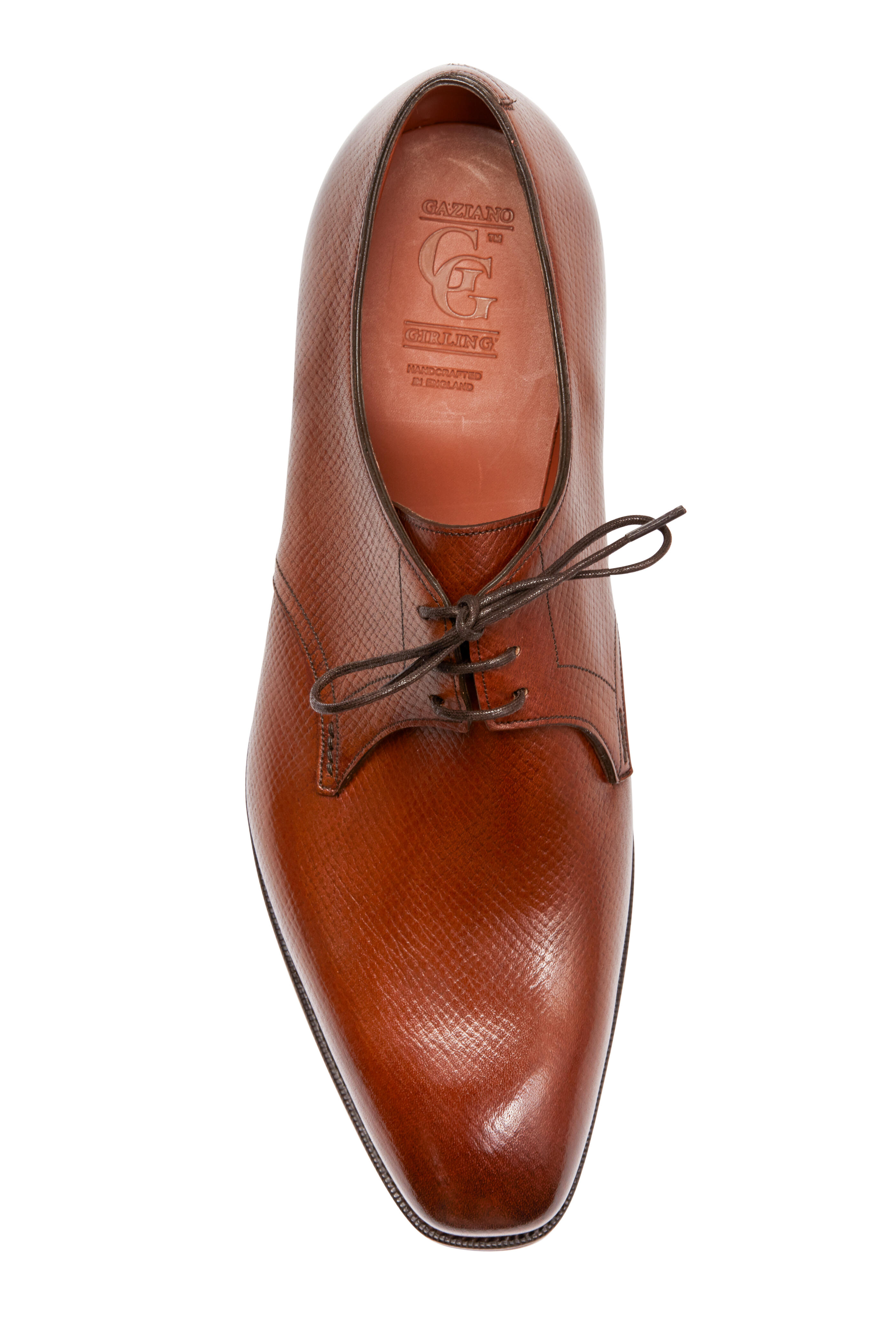 Gaziano & Girling - Derwent Chestnut Grained Leather Derby Shoe