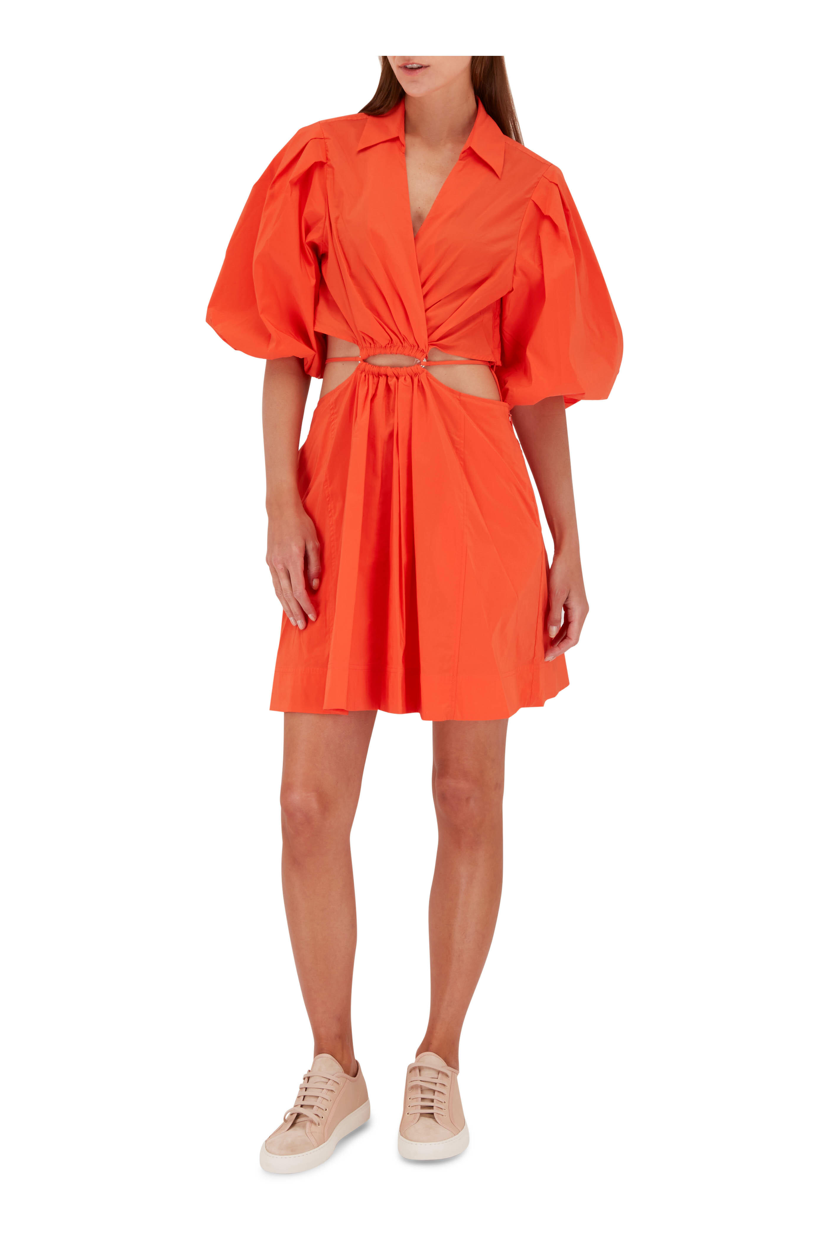 Simkhai - Aulora Scarlet Melon Sleeve Mini Dress