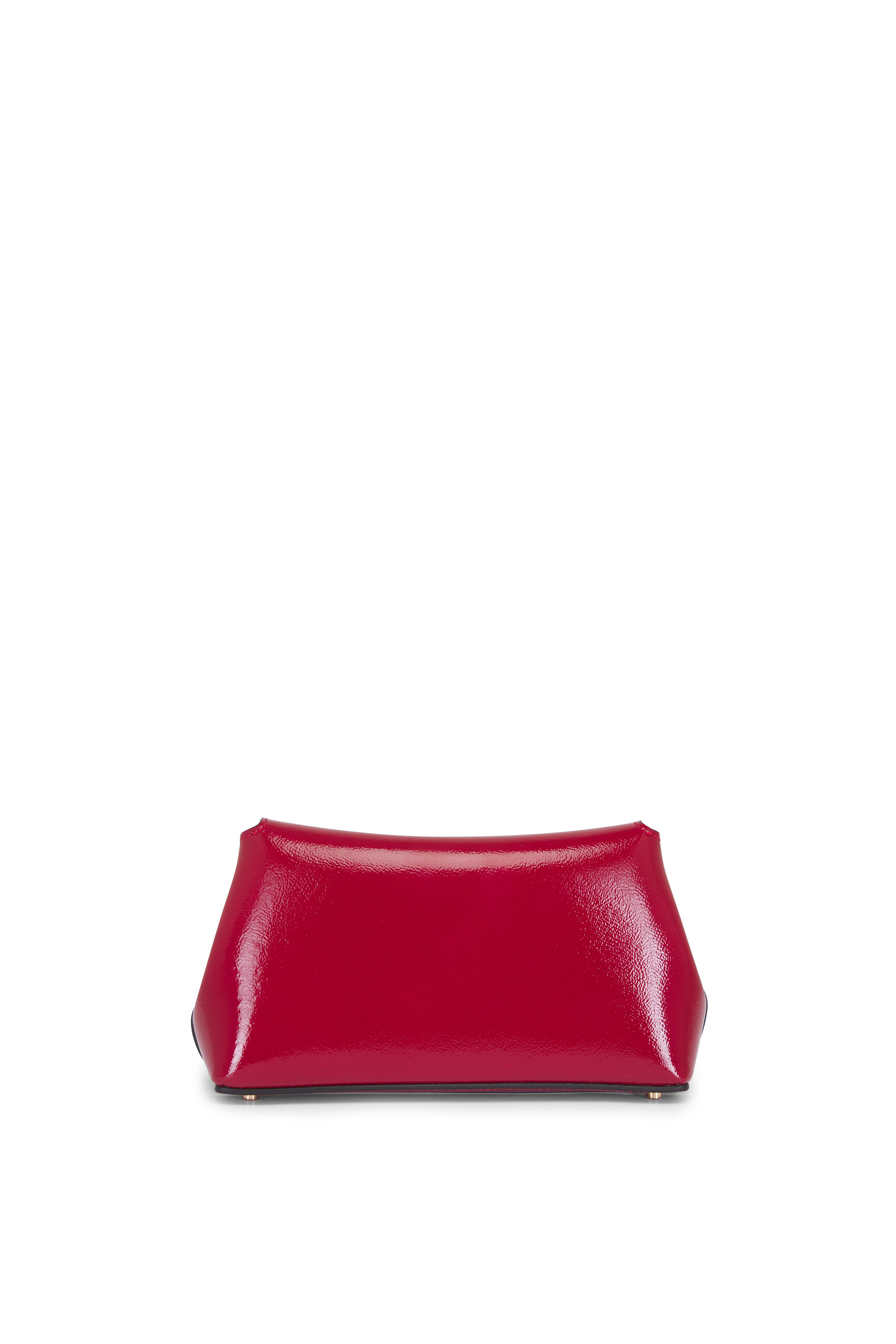 Totême - Mini T-Lock Naplack Red Leather Clutch