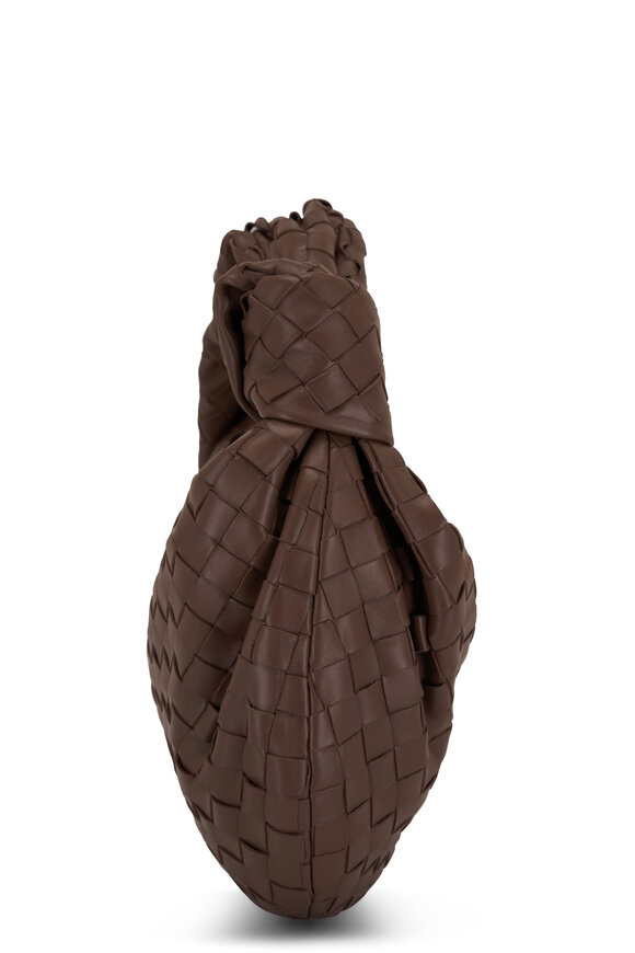 Bottega Veneta - Teen Jodie Taupe Gray Leather Shoulder Bag 