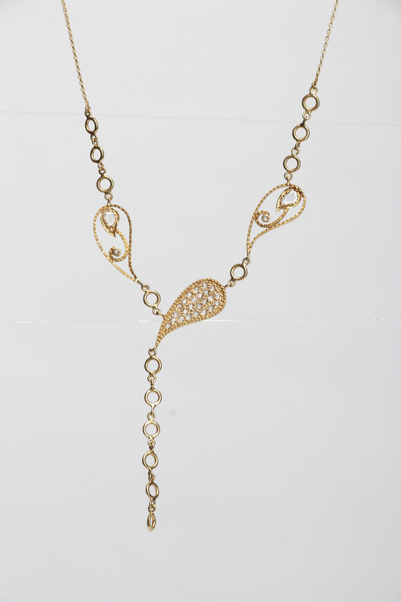 Coomi Vitality Triple Gold Leaf Necklace