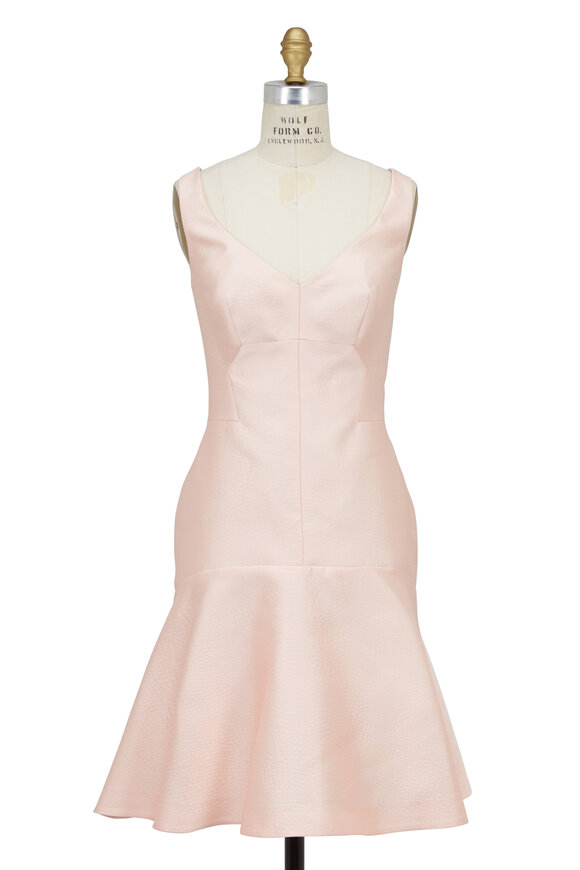 Lela Rose - Blush Embossed Satin Dress