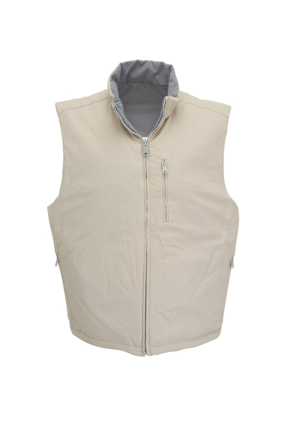 Vince - Light Gray & Khaki Reversible Vest