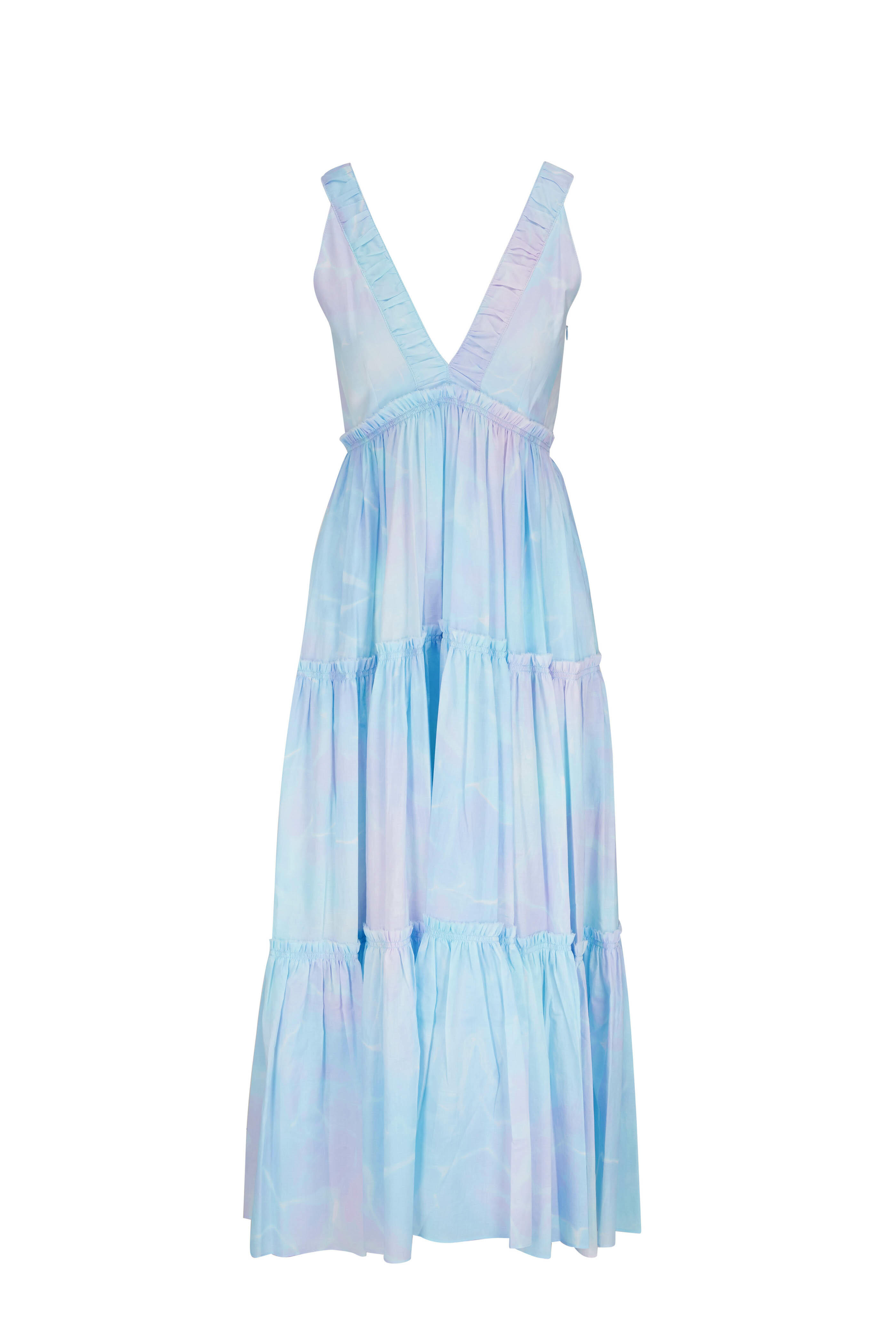 Dorothee Schumacher - Into The Blue Blurry Blue Tiered Sleeveless Dress