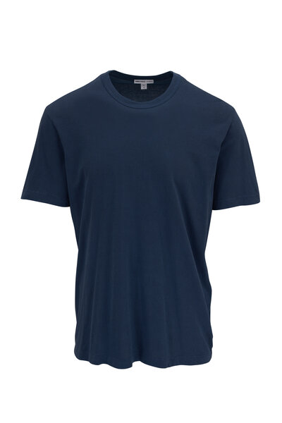 Tシャツ・カットソー JAMES PERSE Men T Shirts MELJ3199 FRNV Blue リュクス ジャージークルーネックTシャツ MELJ3199