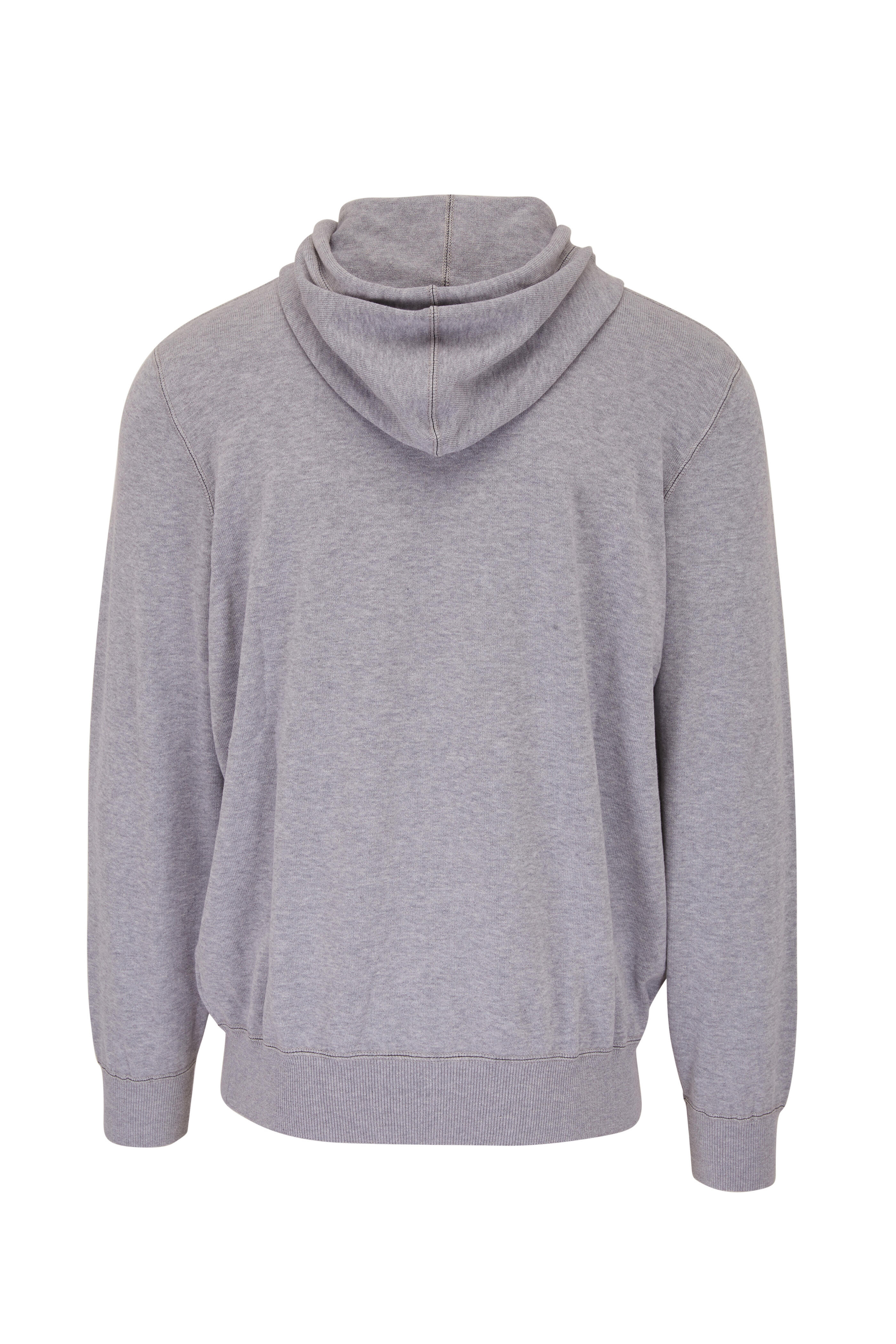 Brunello Cucinelli - Gray Front Zip Hoodie | Mitchell Stores