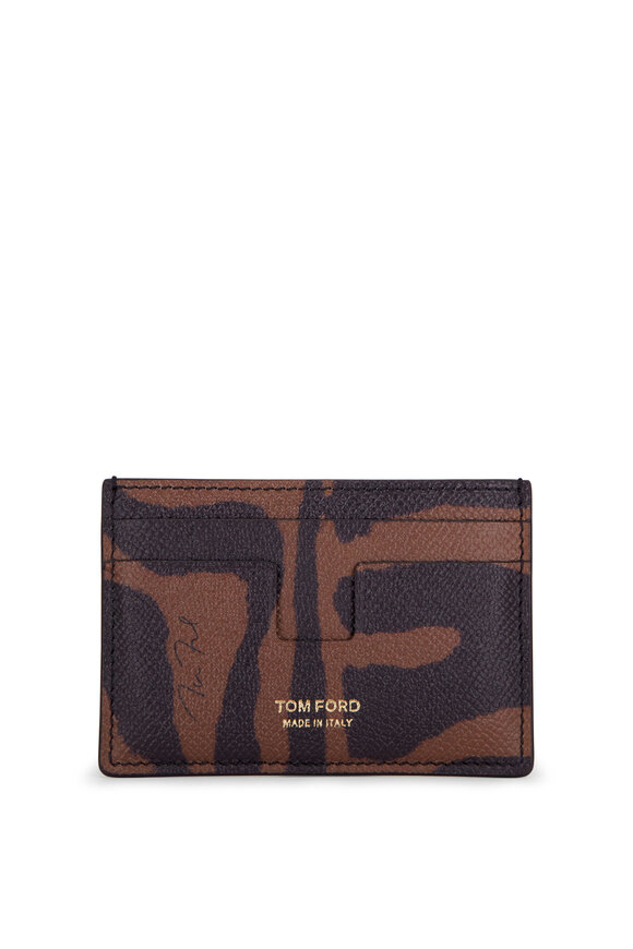 Tom Ford - Carmel Brown Patterned Card Case