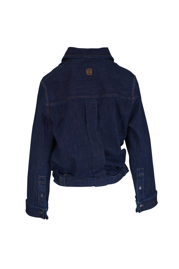 Loewe Indigo Blue Denim Draped Shirt - view 3