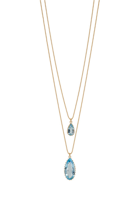 Renee Lewis Antique Blue Topaz Layered Necklace
