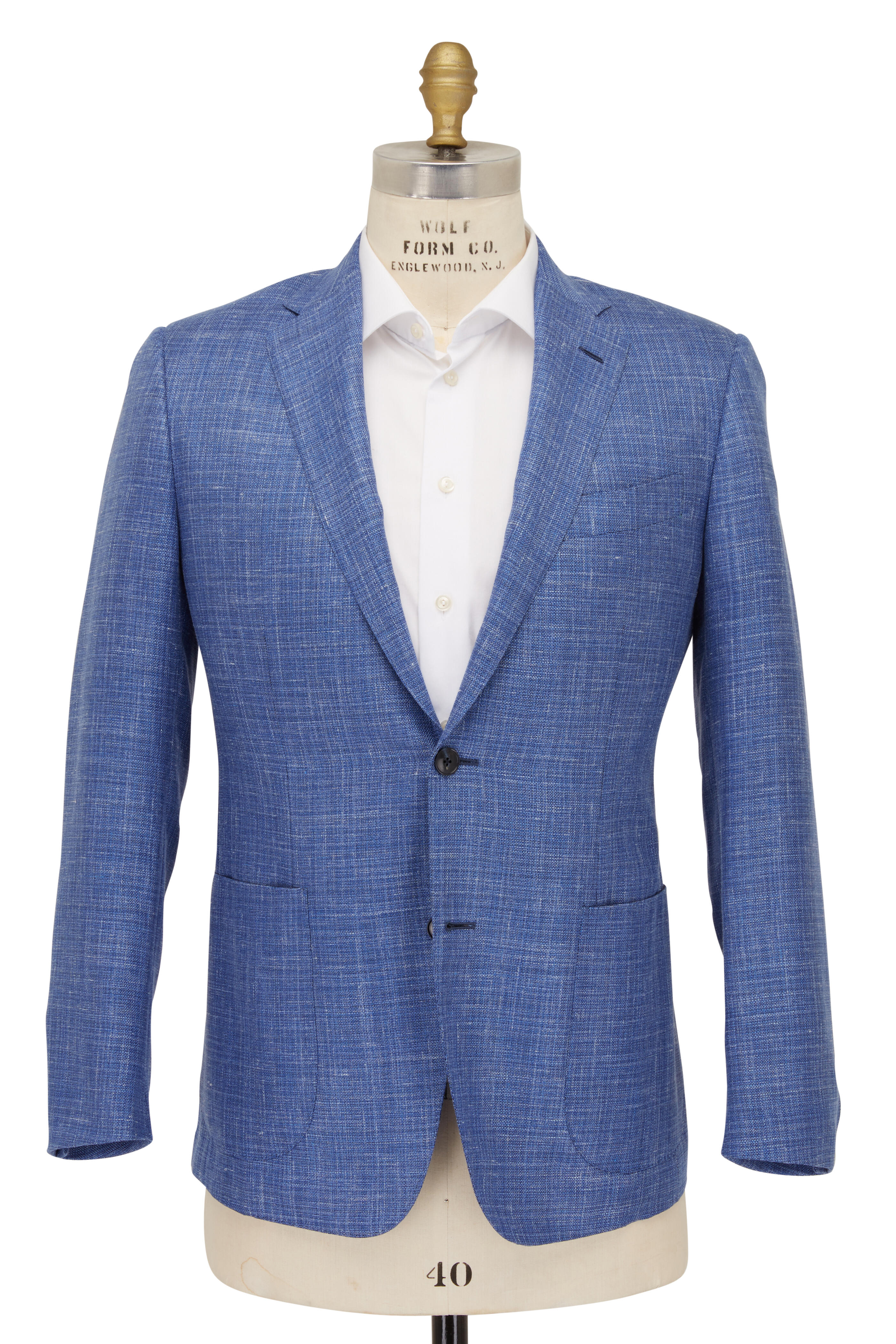 Atelier Munro - Blue Mélange Wool, Silk, Linen Sportcoat