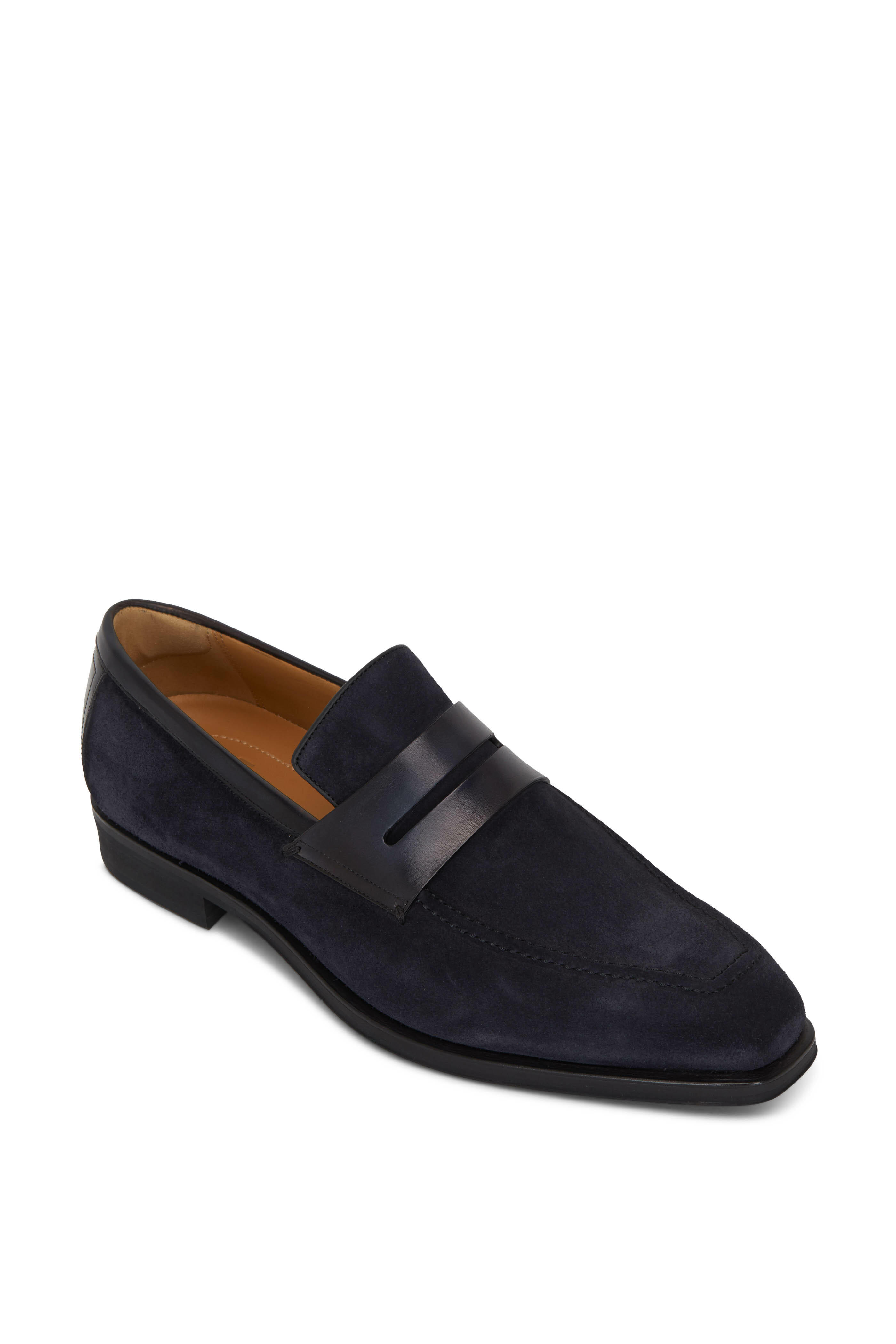 Berluti - Andy Infini Navy Suede Loafer | Mitchell Stores