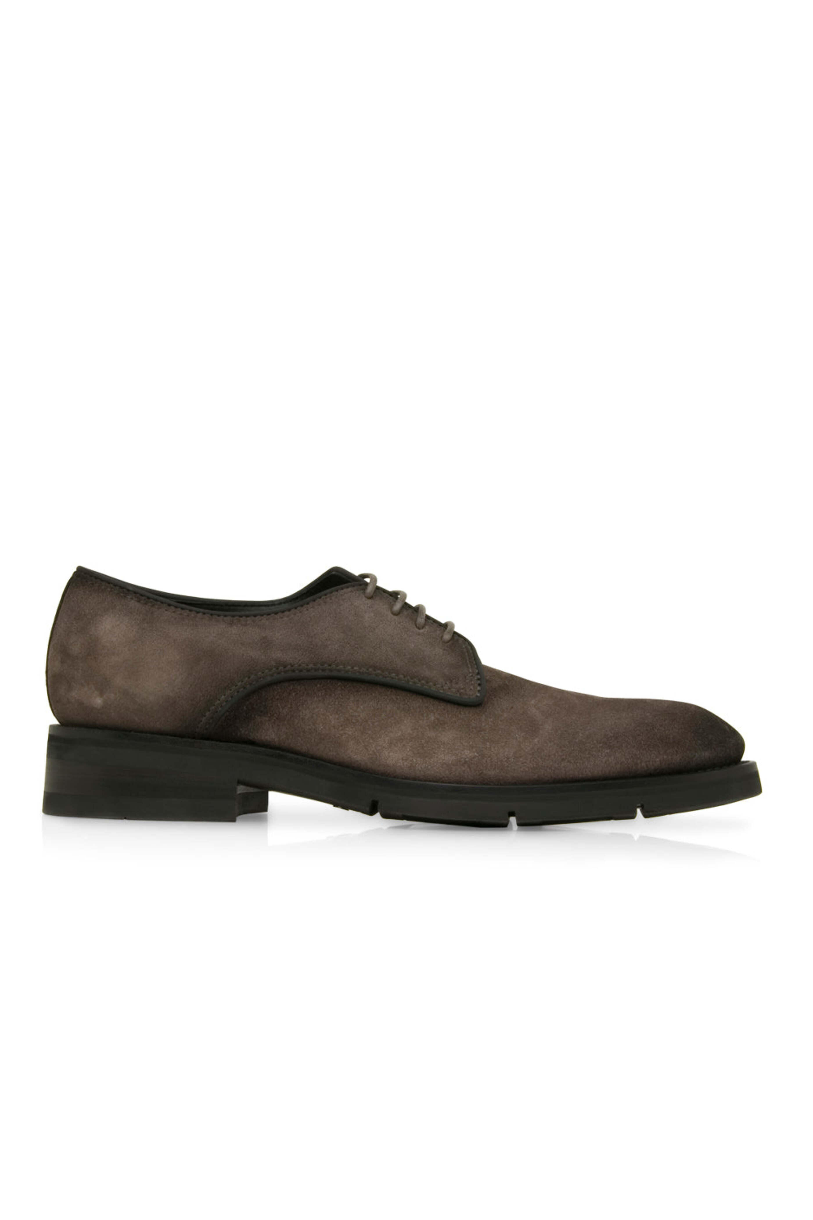 Santoni - Suede Derby in Charcoal