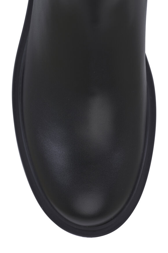 Gianvito Rossi Hiro Black Vitello Glove Leather Boot, 50mm - view 4