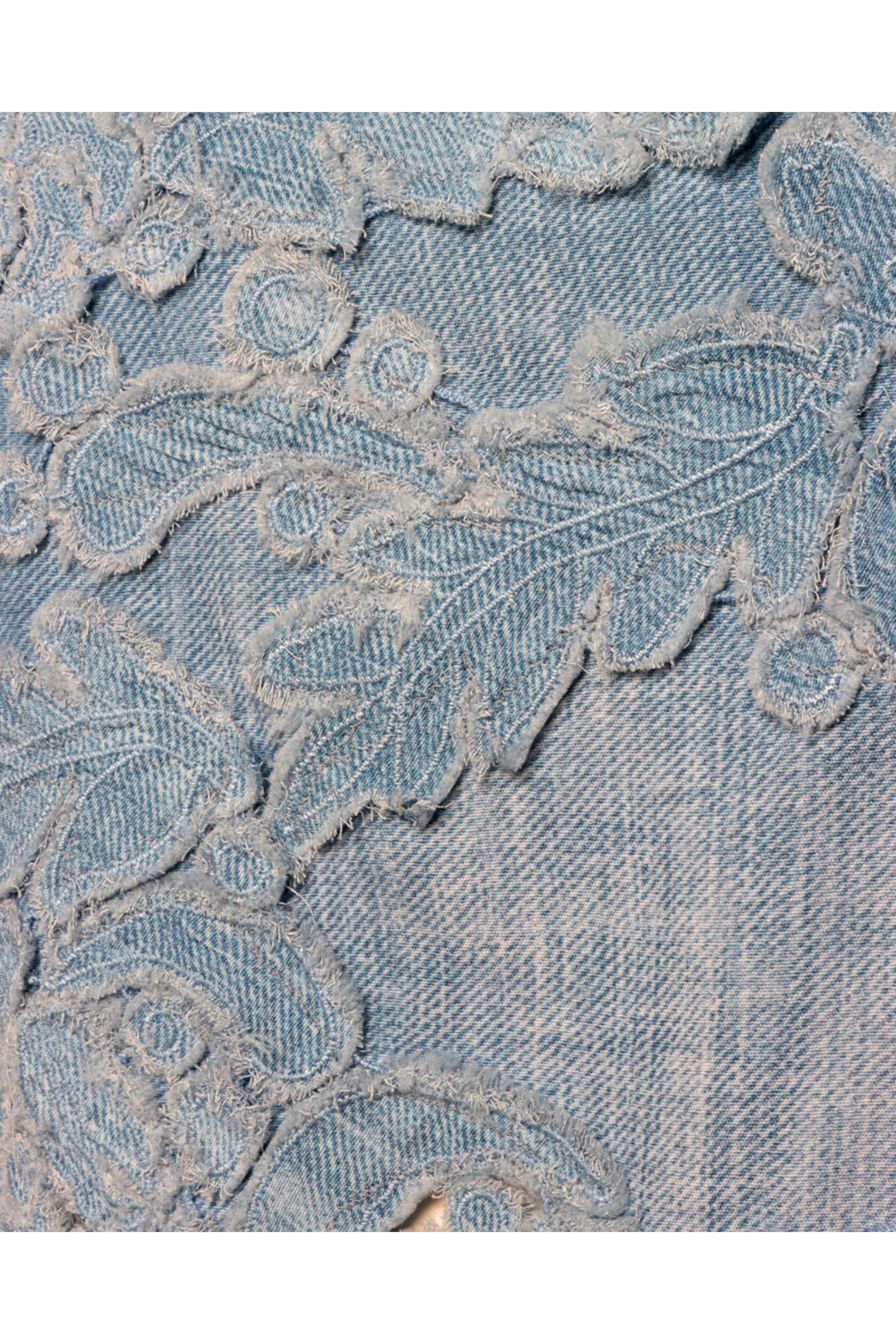 Ermanno Scervino - Jean Applique Mini Dress in Light Wash