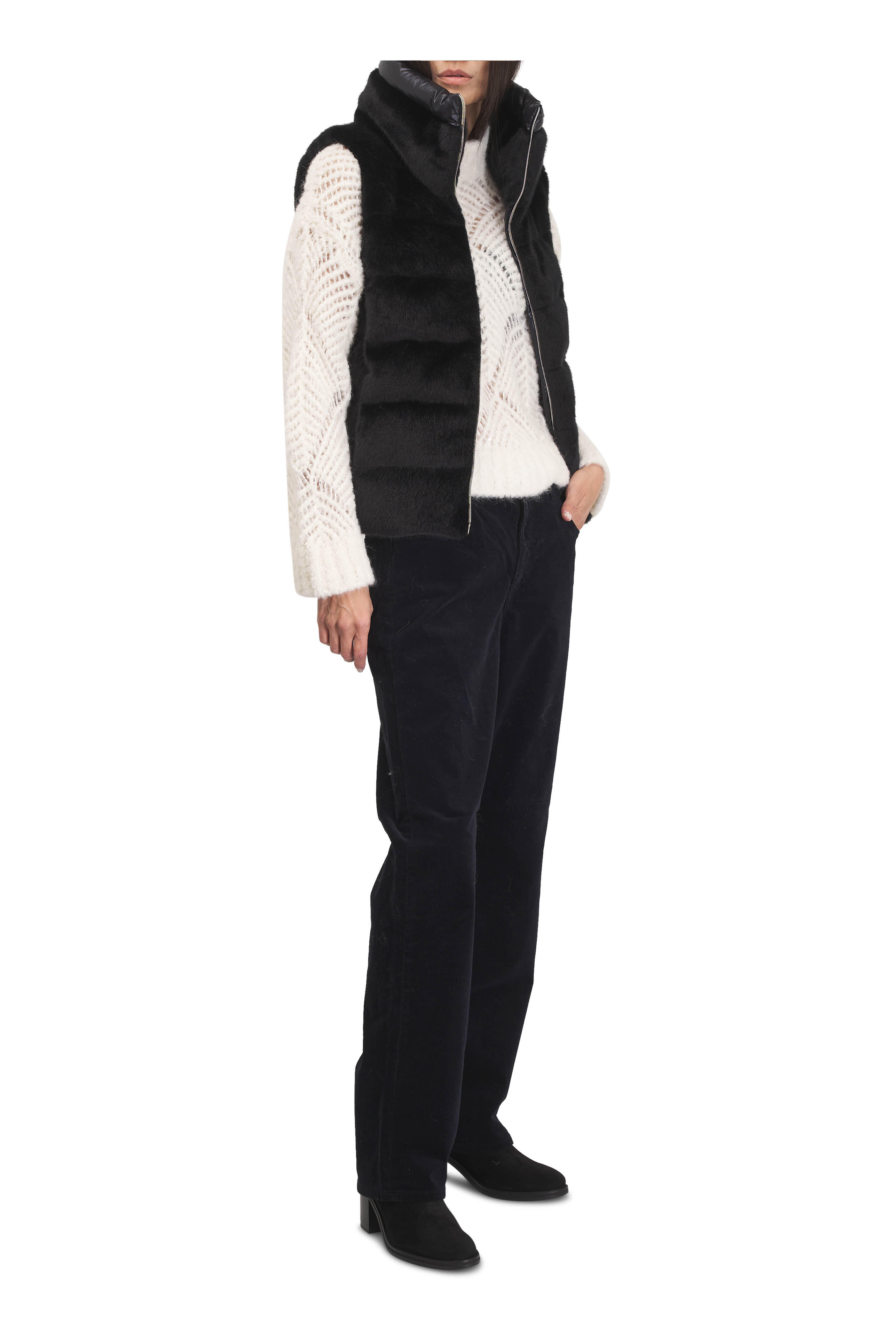 Aquatalia - Janella Black Suede Bootie, 70mm