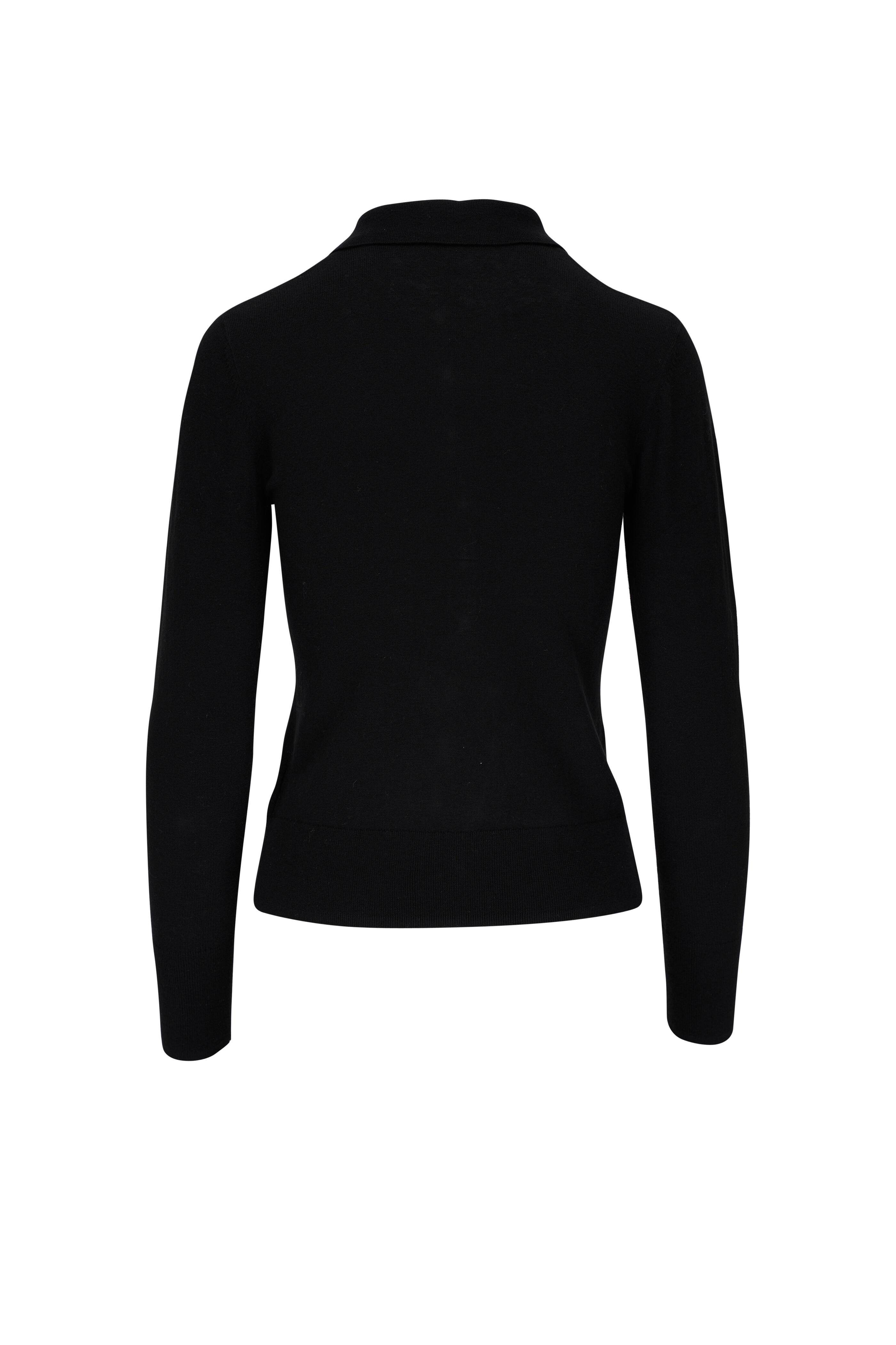 L'Agence - Sterling Black & Gold Button Sweater