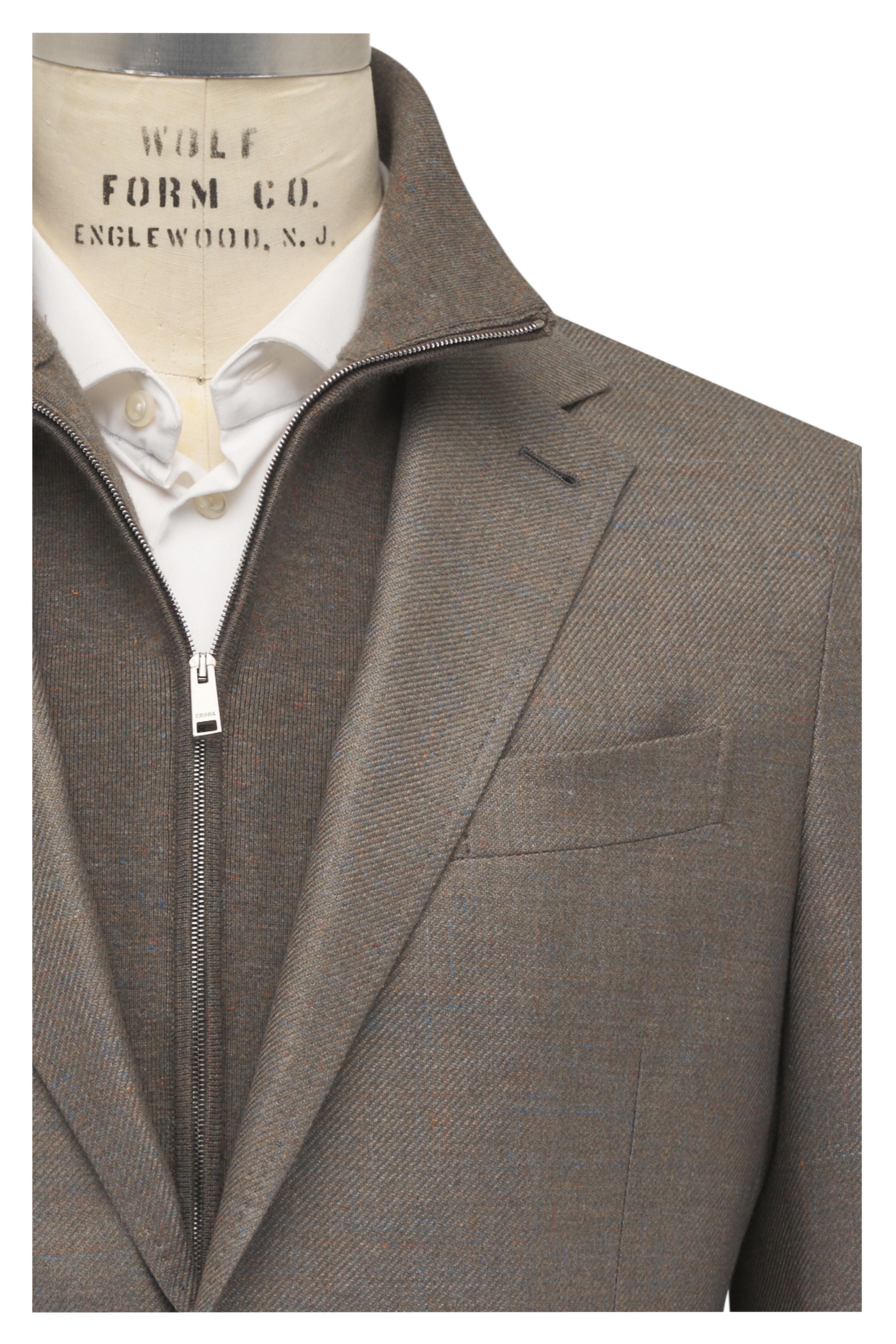 Zegna - Dark Taupe Multi Melange Dickey Sportcoat
