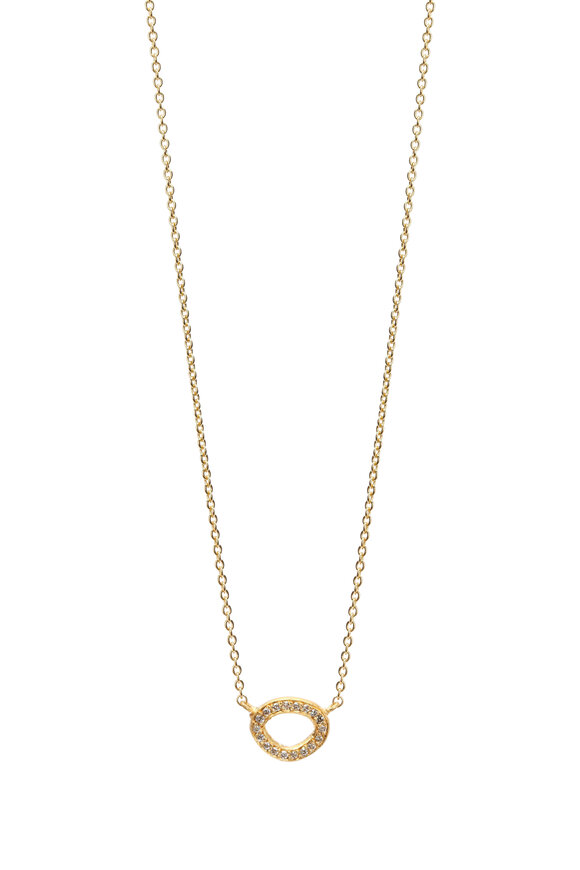 Yossi Harari - Yellow Gold Champagne Diamond Necklace