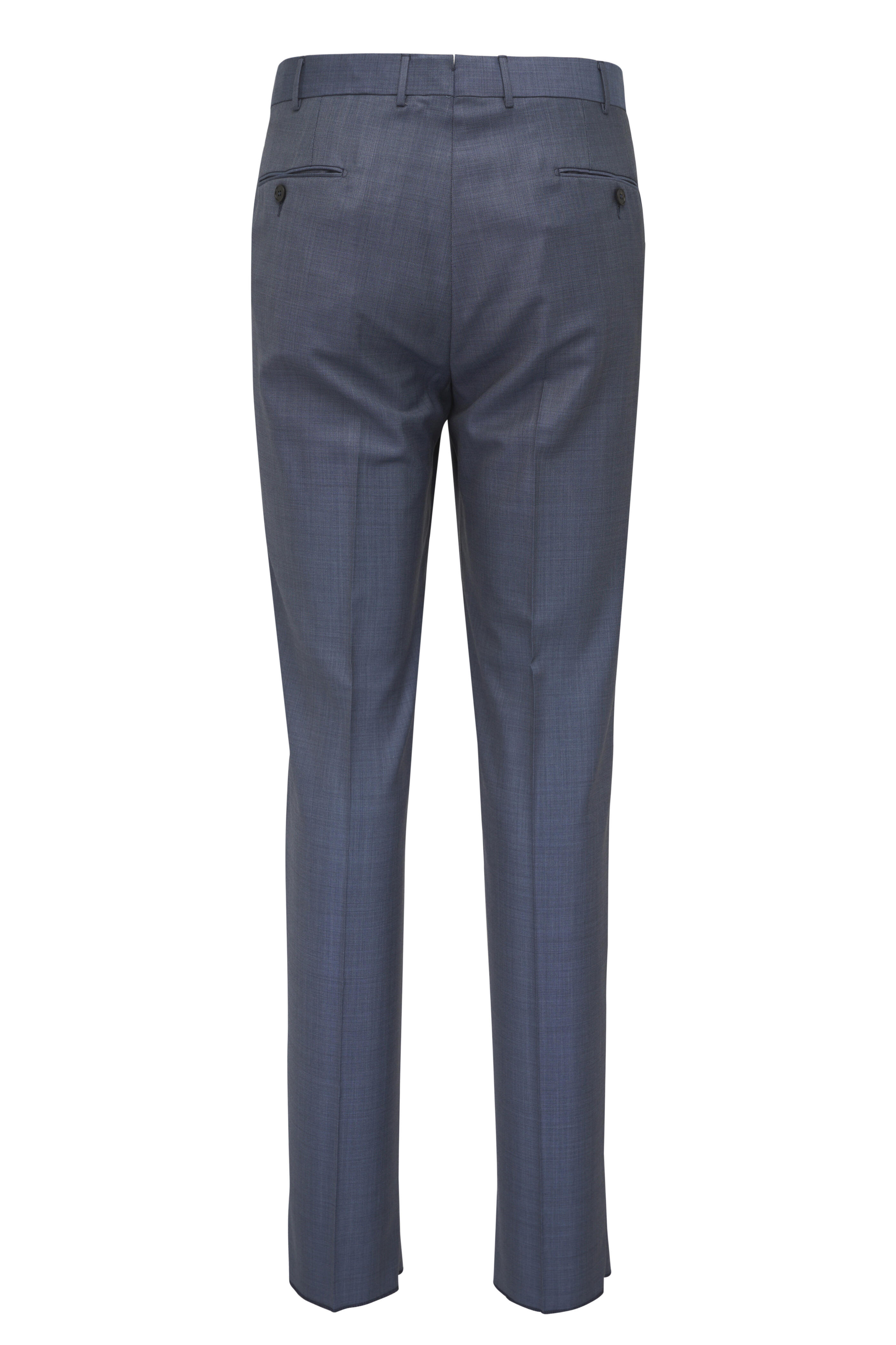 Zegna - Blue Wool Stretch Dress Pant