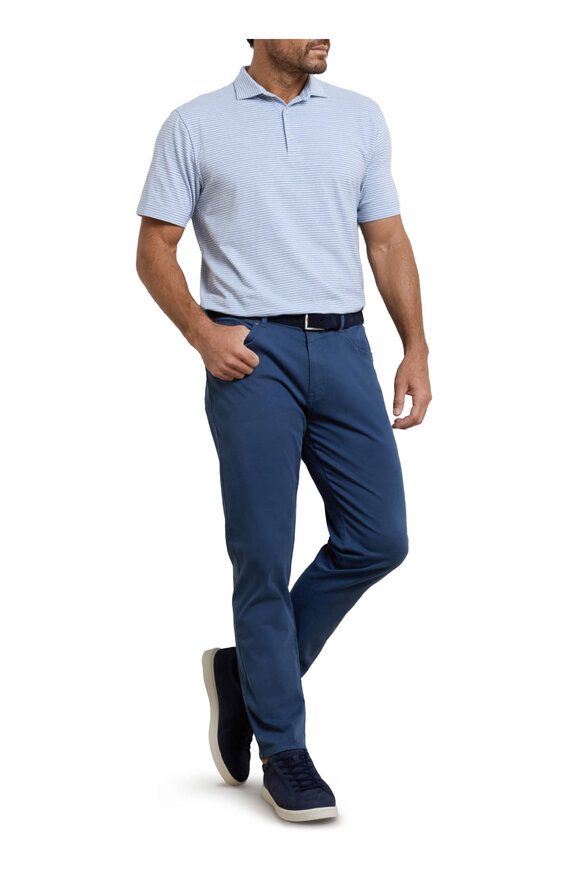 Peter Millar Navy Sateen Five Pocket Pant - view 2