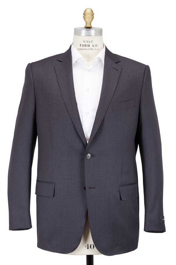 Zegna - Solid Gray Micronsphere Wool Suit | Mitchell Stores