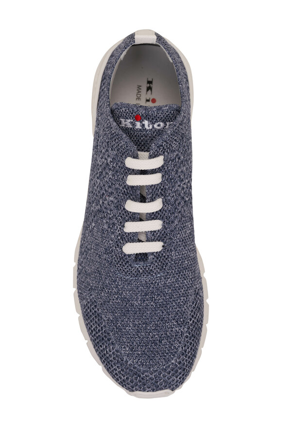 Kiton - Blue Mesh Design Running Sneaker