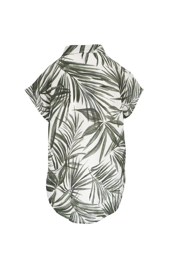 Bogner Charlet Palm Print Linen Blouse - view 3