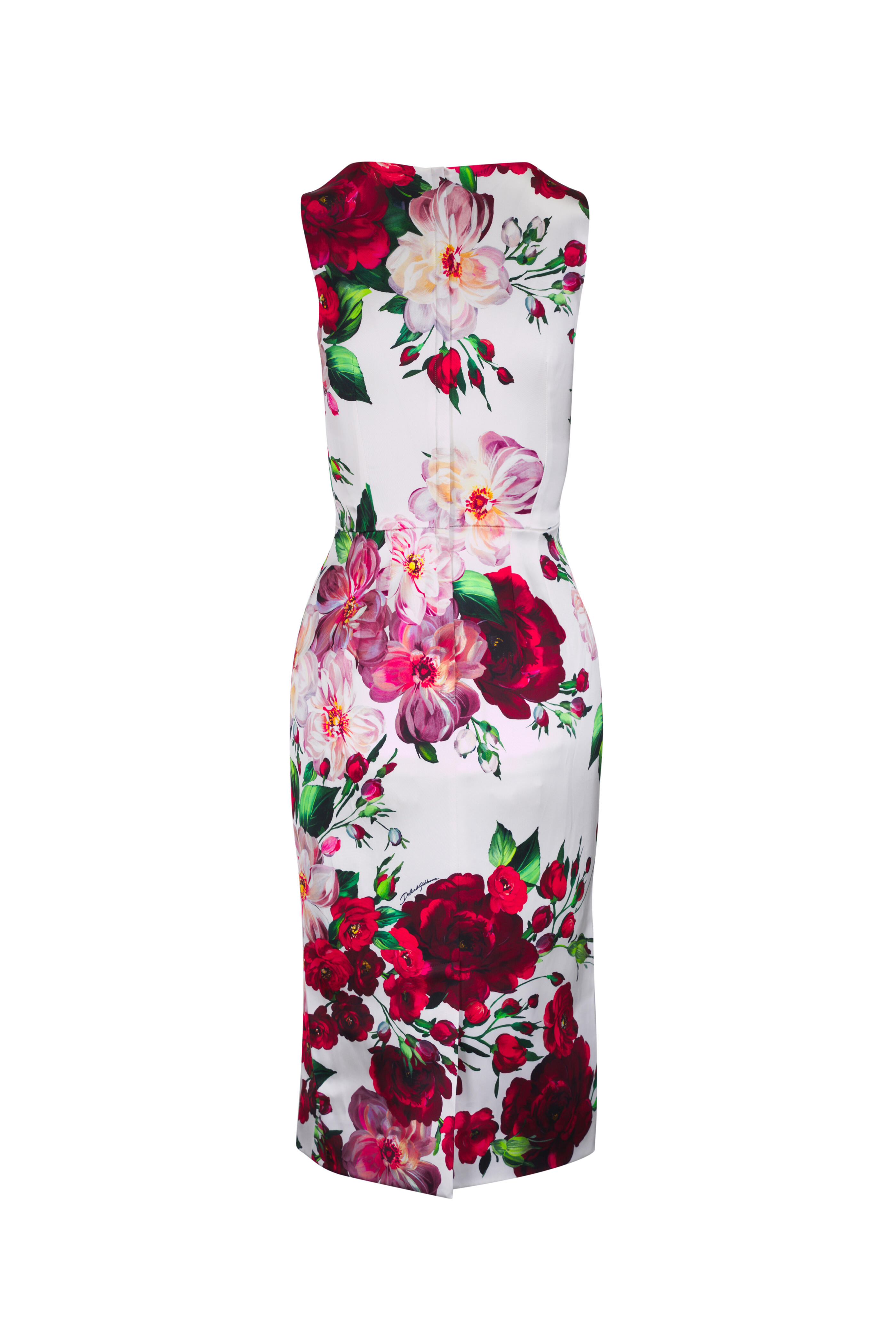 Dolce & Gabbana - White Floral Tubino Dress