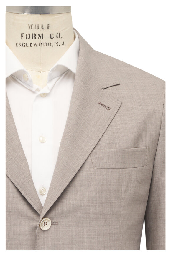 Brunello Cucinelli Light Brown Wool Separate Suit Jacket