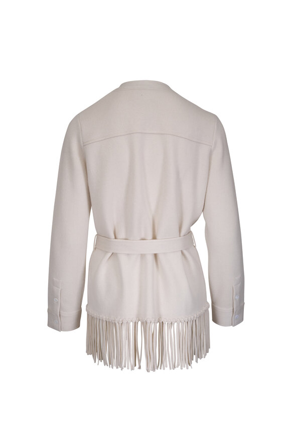 TWP Thea Ivory Cashmere Fringe Jacket - view 2