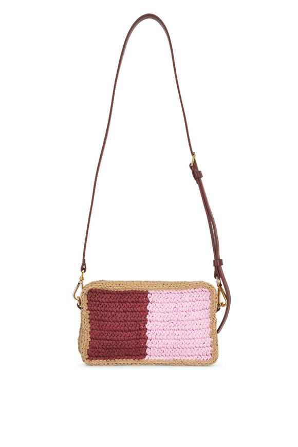 Marni Seaside Pink & Burgundy Logo Camera Bag - view 4