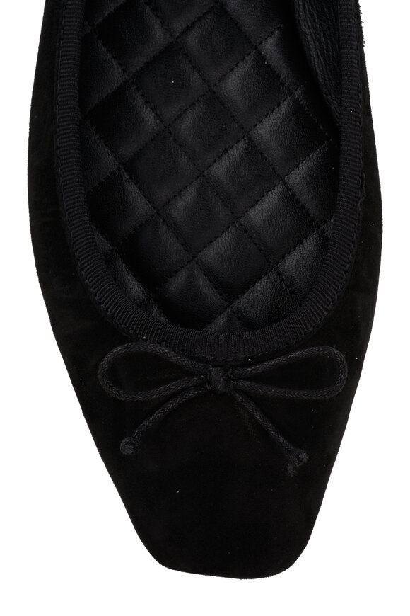 Veronica Beard - Beatrix Black Suede Ballet Flat 