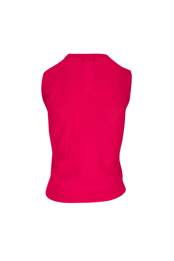 Akris Vermillion Grid Knit Tank - view 3