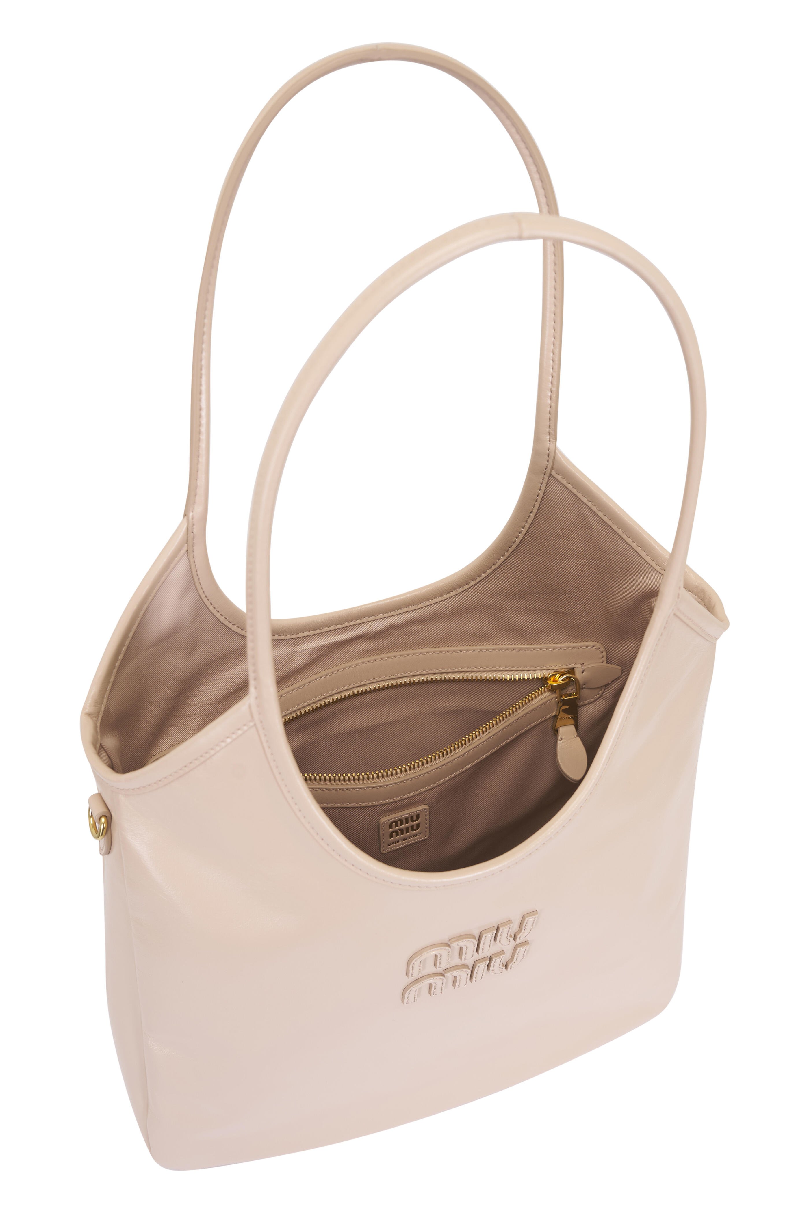 Miu Miu - Ivy Cipria Softy Lux Leather Tote