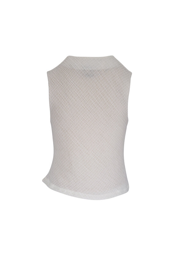 Vince Chalk Shadow Grid Cowl Neck Top - view 2