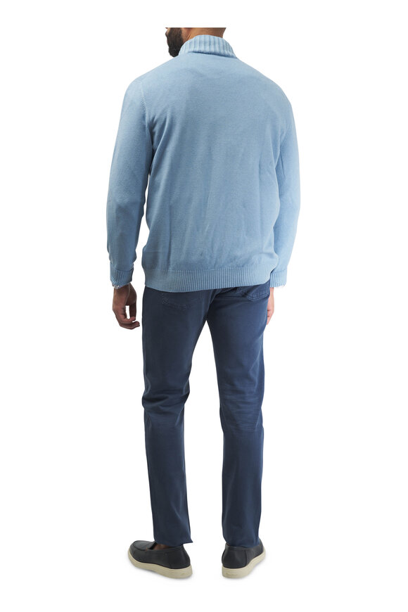 Gran Sasso - Light Blue Quarter Zip Pullover