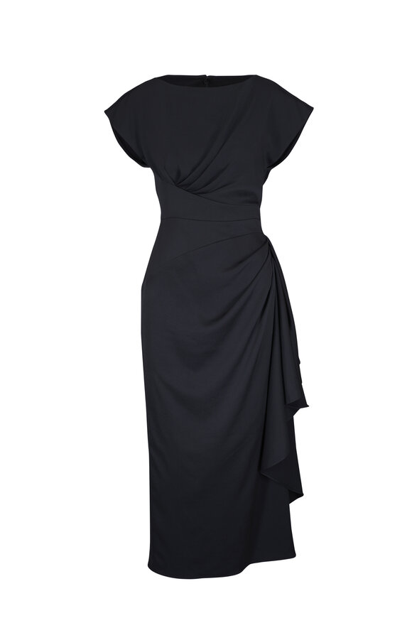 Lela Rose Florence Black Midi Dress