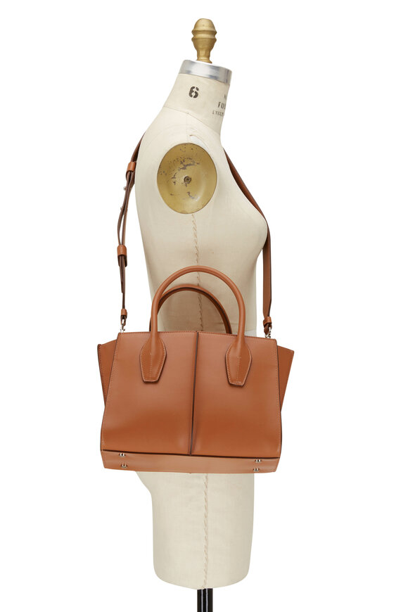 Tod's - Manici Cognac Leather Medium Shopper Tote