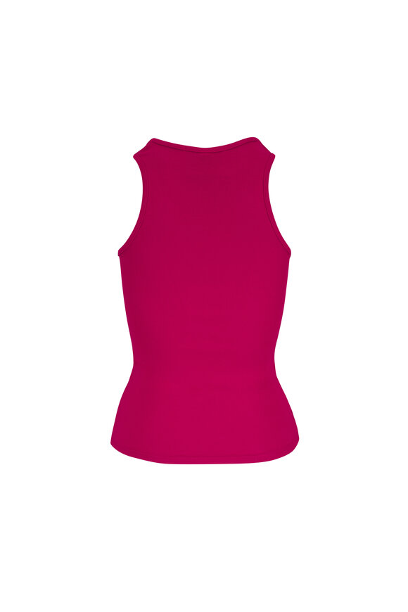 Nili Lotan June Washed Red Cotton Tank - view 2