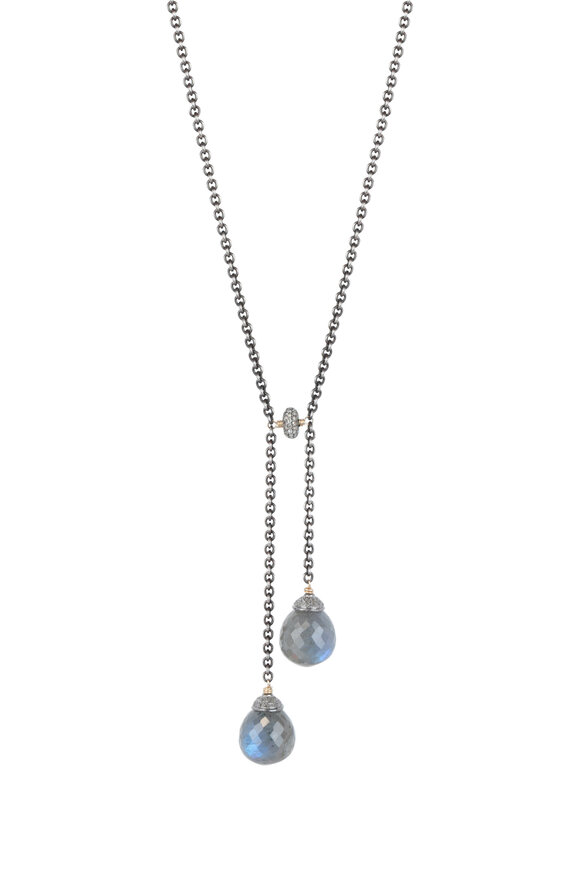 Dana Kellin - 14K Gold Diamond & Labradorite Drop Necklace