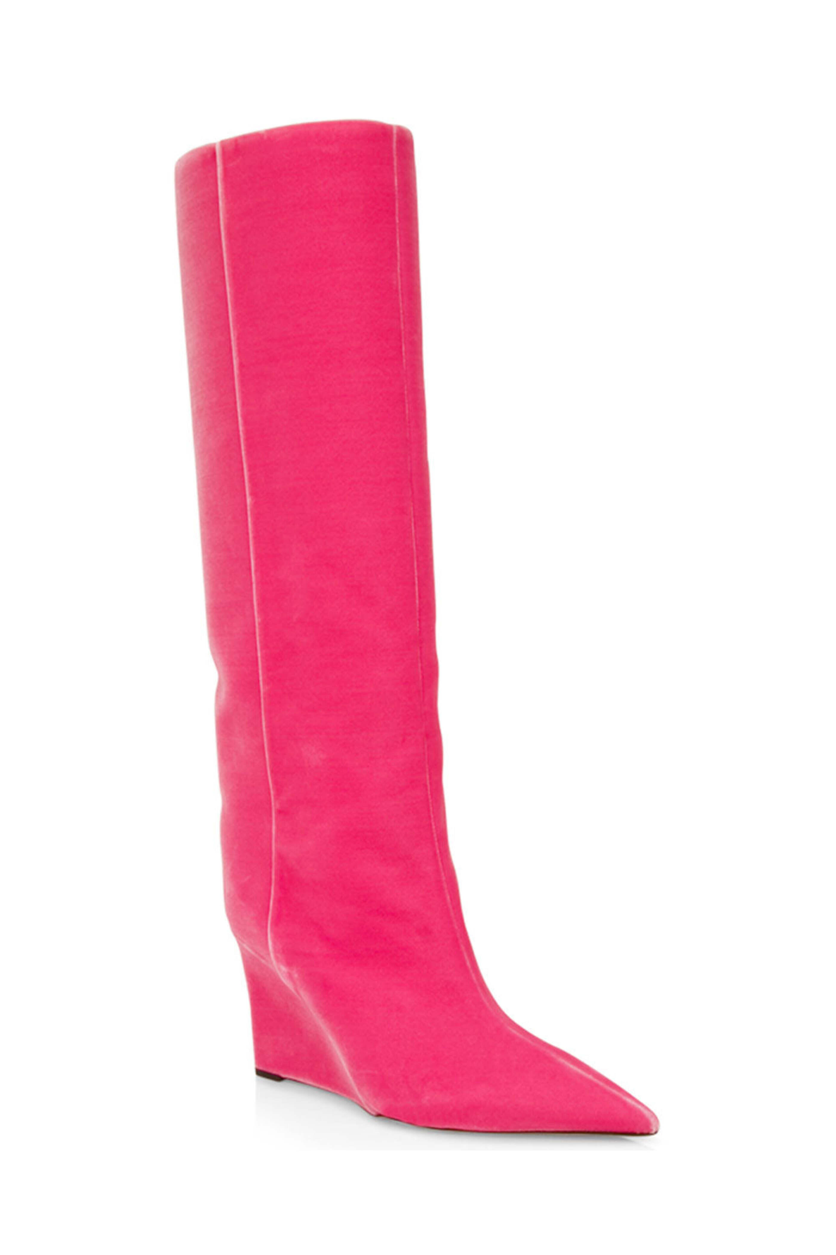 Jimmy Choo - Blake Velvet Boot in Pink