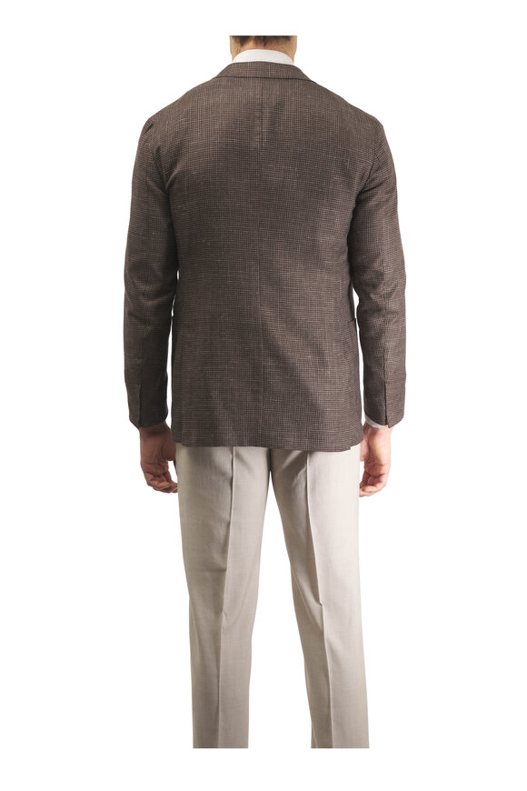 Zegna Tan Crossover Wool, Silk & Linen Pant - view 4
