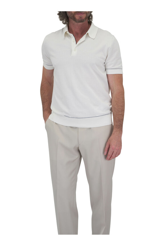 Brioni - Sea Island Ivory Cotton Polo 