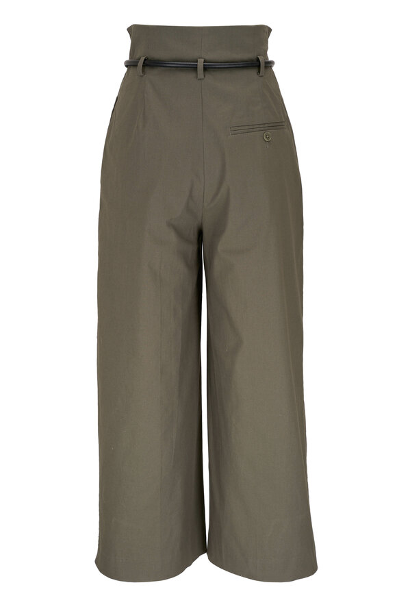 3.1 Phillip Lim - Origami Army Green Cropped Wide Leg Pant