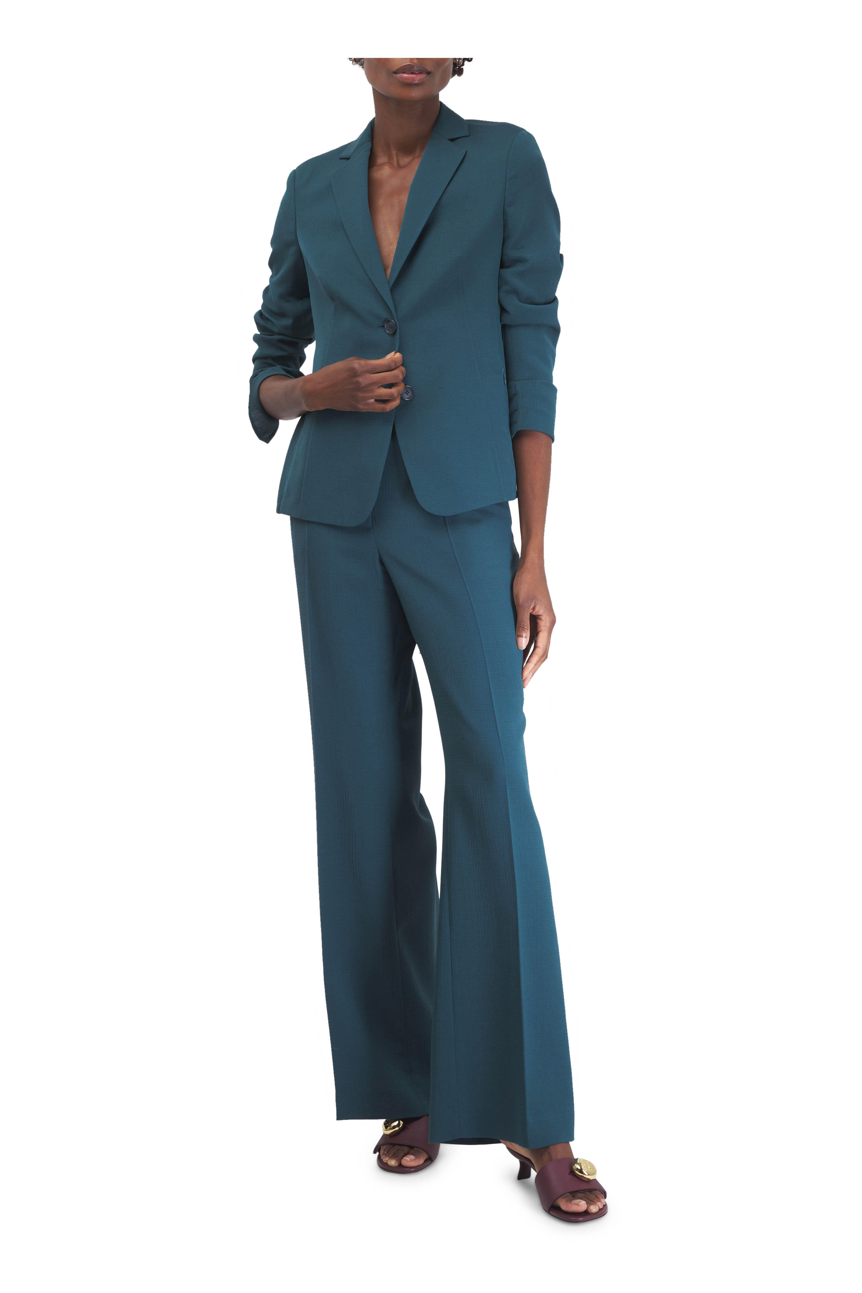 Akris - Lavino Structured Green Cotton, Silk & Wool Jacket